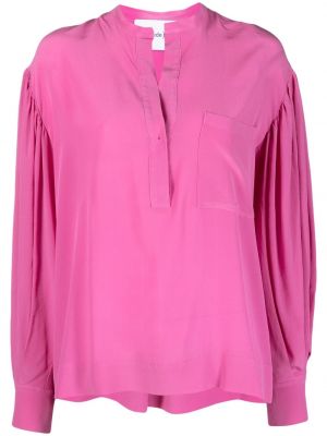Μεταξωτή μπλούζα Nude ροζ