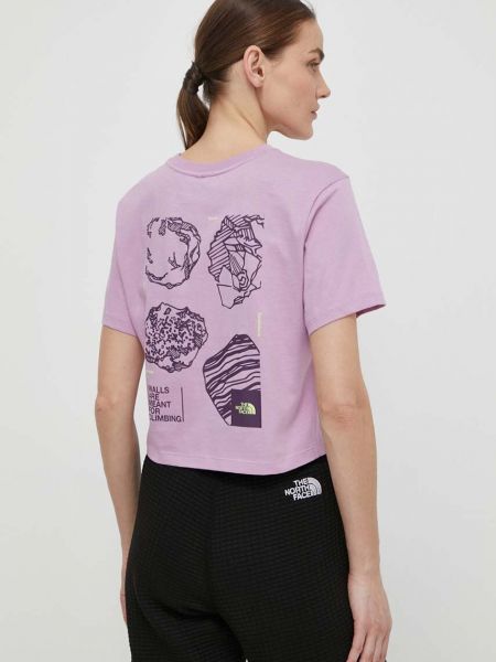 Tricou din bumbac The North Face violet