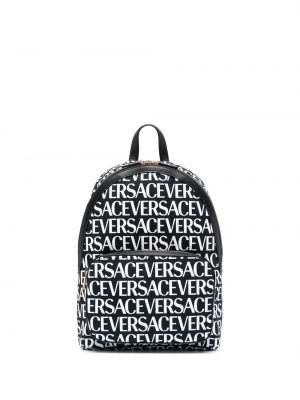 Plecak z nadrukiem Versace czarny