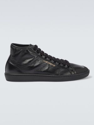 Sneakersy skórzane Saint Laurent czarne