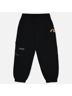 Мужские брюки Evisu Brocade Seagull Applique & M Multi-Pocket, XL чёрный