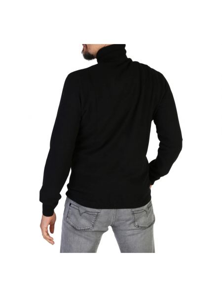 Jersey cuello alto de cachemir de tela jersey con estampado de cachemira Cashmere Company negro