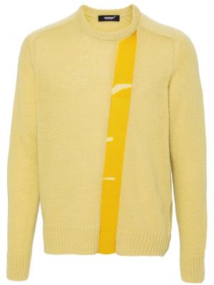 Прозрачен вълнен пуловер Undercover жълто