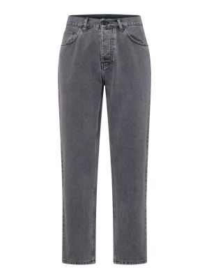 Jednofarebné bavlnené nohavice na zips Carhartt Wip - čierna