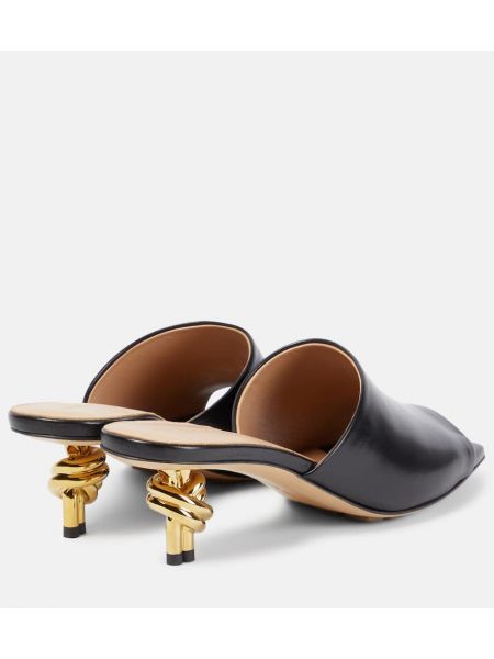 Kožené mules Bottega Veneta černé