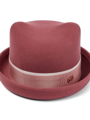 Følte uld hat for piger Maison Michel Kids pink