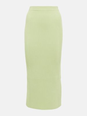 Pletená sukně z nylonu Jonathan Simkhai - zelená
