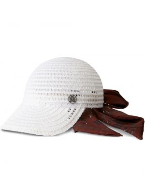 Cappello a righe tigrate Maison Michel bianco