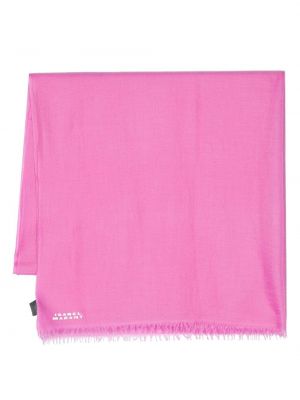 Кашмирен шал с ресни Isabel Marant розово
