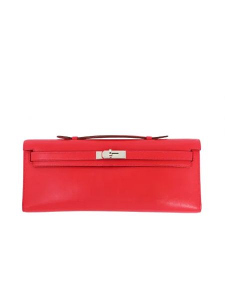 Kopertówka skórzana retro Hermès Vintage czerwona