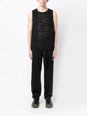 Kamufliažinė raštuota marškiniai Feng Chen Wang juoda
