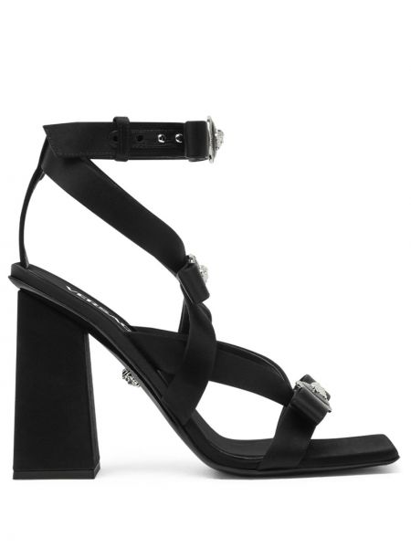 Sandále s mašľou Versace čierna