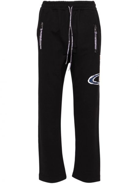 Памучни спортни панталони Vivienne Westwood черно