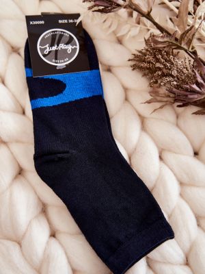 Bavlnené ponožky Kesi modrá