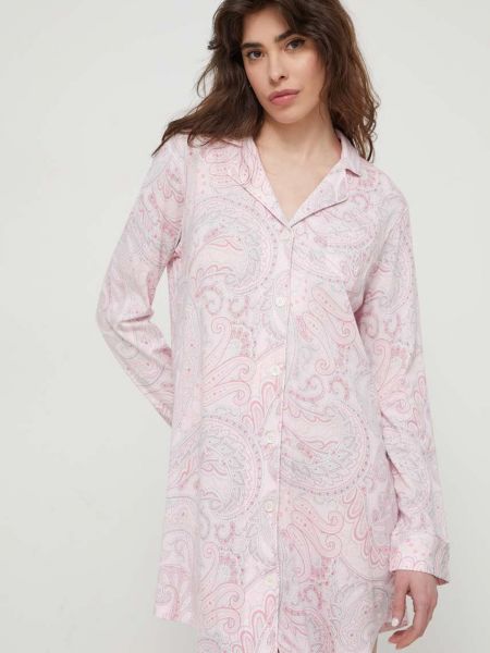 Noční košilka Lauren Ralph Lauren růžová
