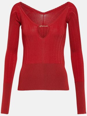 Пуловер Jacquemus червено