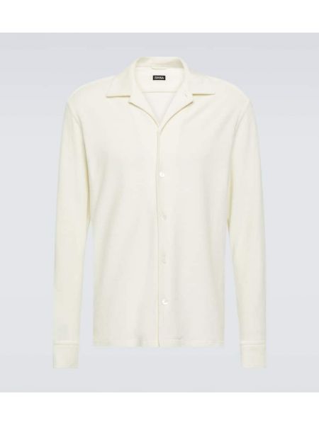 Camisa de seda de algodón Zegna blanco