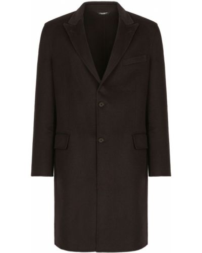 Kašmírový kabát Dolce & Gabbana hnedá