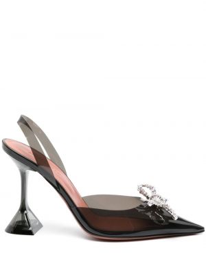 Pantofi cu toc de cristal Amina Muaddi negru