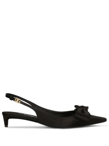 Slingback rusetilla Dolce & Gabbana musta