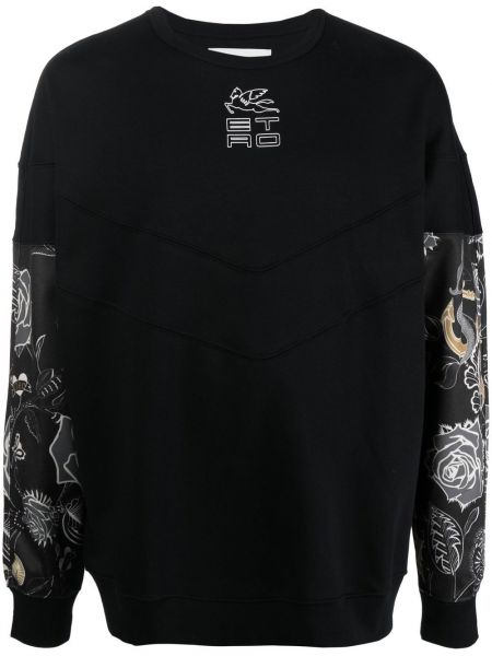 Geblümt sweatshirt mit print Etro schwarz