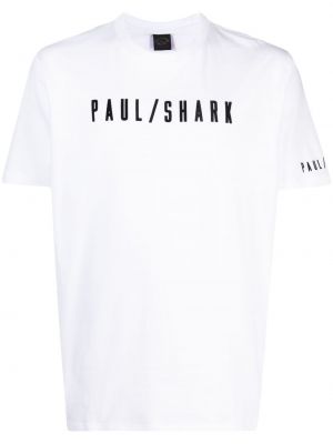 T-shirt con stampa Paul & Shark bianco