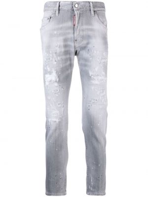 Jeans skinny effet usé slim Dsquared2 gris