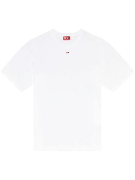 Bavlněné tričko Diesel bílé