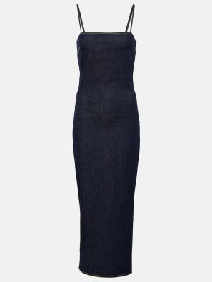 Pamut testhezálló hosszú ruha Alaã¯a kék