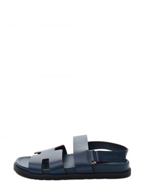 Kožené sandále Hermès Pre-owned modrá