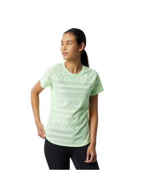 Жаккардовая футболка New Balance зеленая
