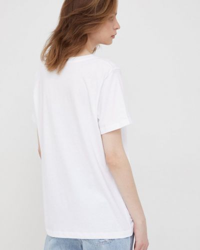 Pamut póló Calvin Klein fehér
