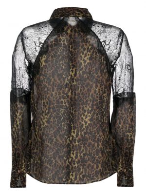 Seiden hemd mit print mit leopardenmuster Liu Jo