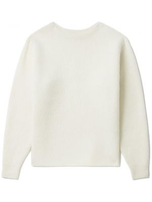 Вълнен пуловер Auralee бяло