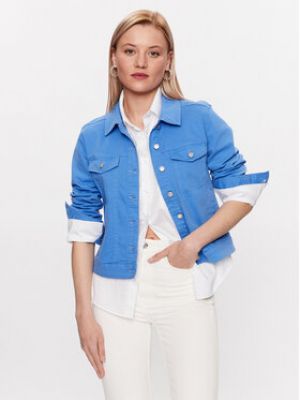 Priliehavá džínsová bunda Fransa modrá
