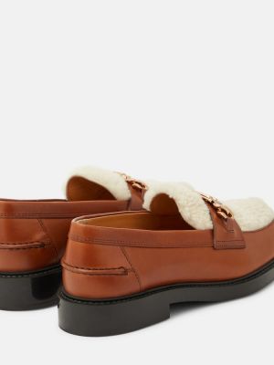 Nahast loafer-kingad Tod's pruun