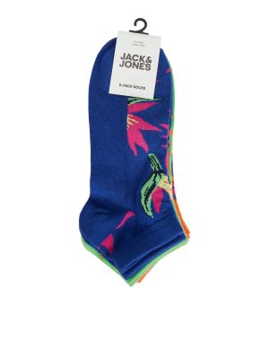 Trópusi mintás virágos zokni Jack & Jones zöld