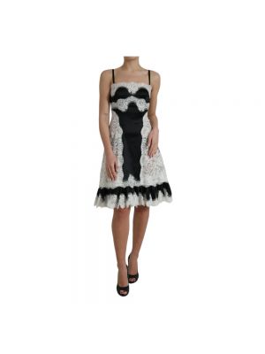Sukienka midi koronkowa Dolce And Gabbana biała