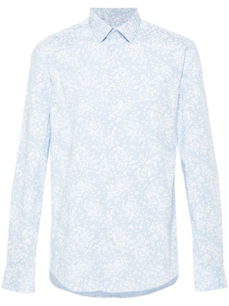 Kvetinová bavlnená košeľa s potlačou Calvin Klein