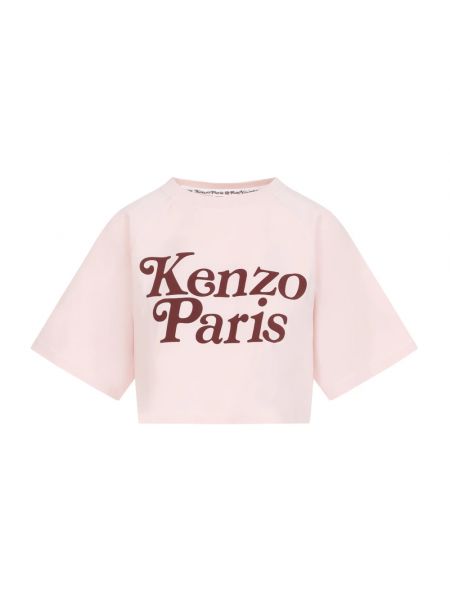Koszulka bawełniana Kenzo różowa