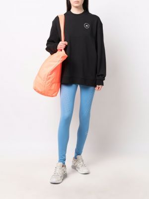 Sweatshirt aus baumwoll mit print Adidas By Stella Mccartney schwarz