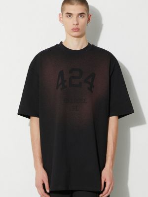 Bavlněné tričko s potiskem 424 černé