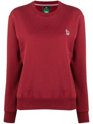 Sebra-trykk bomull sweatshirt Ps Paul Smith rød