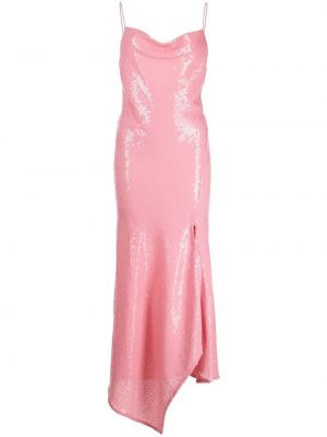 Midi šaty s flitry Alice+olivia růžové