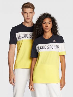 Marškinėliai Le Coq Sportif geltona