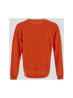 Sweter z okrągłym dekoltem Laneus pomarańczowy