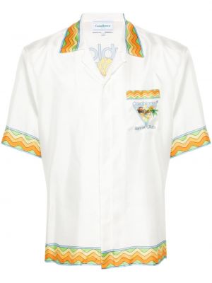 Копринена риза Casablanca бяло