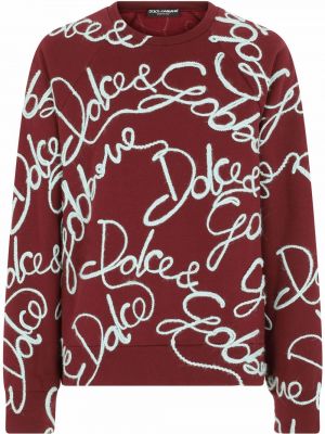 Sudadera con bordado Dolce & Gabbana rojo