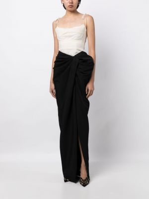 Drapované dlouhá sukně Rosie Assoulin černé