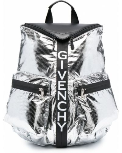 Mochila con estampado Givenchy plateado